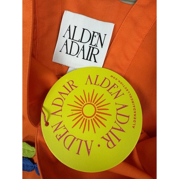 Alden Adair Diana Papaya Midi Maxi Dress Sz M Vacation Resort Tropical‎ $392 - Picture 5 of 8
